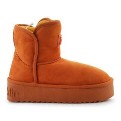 Buty D.Franklin Nordic V.2 Basic Low Orange DFSH371004 pomarańczowe. Brązowe śniegowce damskie z materiału, przed kolano. Za 380.97 zł.