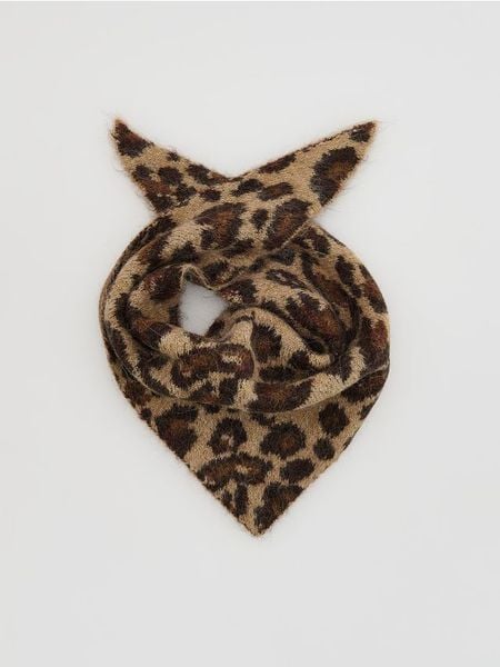 Szalik z wełną alpaki - wielobarwny. Szaliki damskie Reserved, bez wzorów, z wełny. Za 69.99 zł.