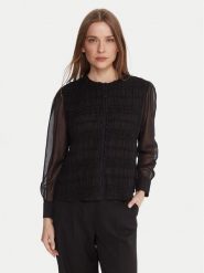 French Connection Bluzka 72ZAY Czarny Regular Fit. Czarne bluzki damskie French Connection, bez wzorów, z syntetyku, bez kołnierzyka, bez ramiączek. Za 299.99 zł.