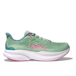 Buty do biegania damskie Hoka One One Mach 6. Zielone obuwie sportowe damskie Hoka One One, bez zapięcia, do biegania. Za 928.00 zł.