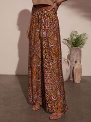 LA Angels Spodnie w kolorze beżowo-oliwkowo-jasnobrązowym rozmiar: L. Brązowe spodnie materiałowe damskie LA Angels, bez wzorów, z materiału. Za 130.99 zł.