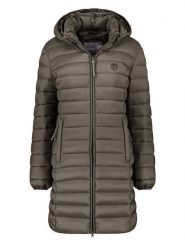 Geographical Norway Płaszcz pikowany "Atikotal" w kolorze khaki rozmiar: S. Brązowe płaszcze damskie Geographical Norway, s, bez wzorów, bez kaptura. Za 156.61 zł.