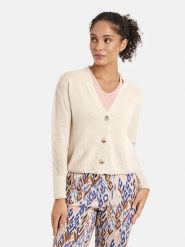 Gerry Weber Kardigan w kolorze kremowym rozmiar: 48. Brązowe kardigany damskie Gerry Weber, bez wzorów. Za 366.95 zł.