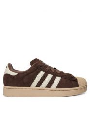 Adidas Sneakersy Superstar II IH9314 Brązowy. Brązowe obuwie sportowe damskie Adidas, z nubiku, bez zapięcia. Za 529.99 zł.