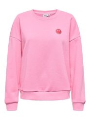 ONLY Bluza w kolorze jasnoróżowym rozmiar: M. Różowe bluzy damskie Only, m, bez wzorów, z bawełny, bez kaptura. Za 104.39 zł.