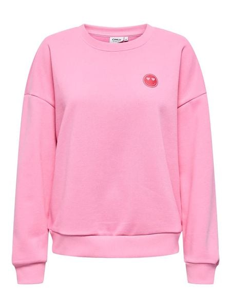 ONLY Bluza w kolorze jasnoróżowym rozmiar: L. Różowe bluzy damskie Only, l, bez wzorów, z bawełny, bez kaptura. Za 61.46 zł.