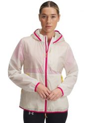 Under Armour Kurtka przeciwwiatrowa w kolorze białym rozmiar: L. Białe kurtki sportowe damskie Under Armour, l, bez wzorów, bez kaptura. Za 479.95 zł.