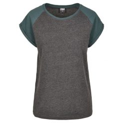 Damski T-shirt w dużych rozmiarach Urban Classic contrat raglan. Brązowe t-shirty damskie Urban Classics, bez wzorów, bez kołnierzyka. Za 102.00 zł.