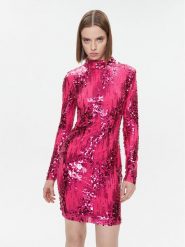 Fracomina Sukienka koktajlowa FQ23WD1002W66701 Różowy Slim Fit. Czerwone sukienki damskie Fracomina, bez wzorów, z syntetyku, wizytowe, bez ramiączek. Za 1,119.00 zł.