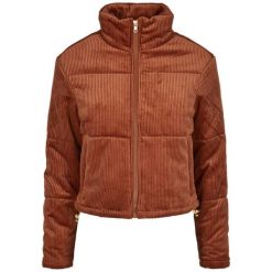 Kurtka damska Urban Classics corduroy puffer. Czerwone kurtki damskie Urban Classics, xs, bez wzorów, z puchu, bez kaptura. Za 303.60 zł.