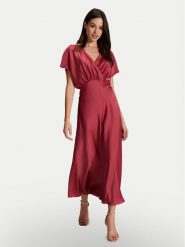 Swing Sukienka koktajlowa 5AH11400 Czerwony Loose Fit. Czerwone sukienki damskie Swing, bez wzorów, z syntetyku, wizytowe, bez ramiączek. Za 449.99 zł.