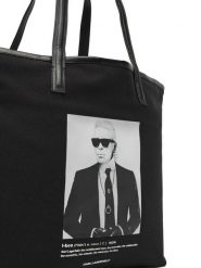 KARL LAGERFELD Torebka B1W50059 Czarny. Czarne shopper bag KARL LAGERFELD, bez wzorów, z materiału, bez dodatków. Za 429.99 zł.