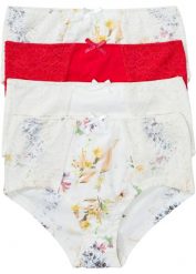 Figi maxi panty (4 pary), z bawełny organicznej. Białe figi bonprix, bez wzorów, z bawełny. Za 69.99 zł.