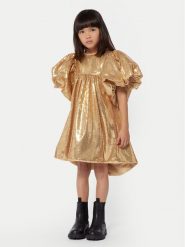 Marc Jacobs Sukienka elegancka W60242 D Złoty Regular Fit. Żółte sukienki dziewczęce Marc Jacobs, bez wzorów, z syntetyku, bez ramiączek. Za 999.99 zł.