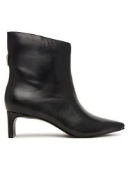 Guess Botki FLTSIR LEA10 Czarny. Czarne botki damskie Guess, ze skóry, bez obcasa, na słupku, bez zapięcia. Za 764.99 zł.