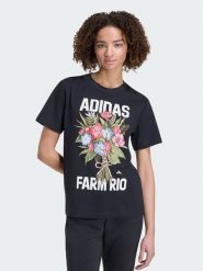Adidas T-Shirt Fram Rio Graphic KR02801 Czarny Regular Fit. Czarne t-shirty damskie Adidas, s, bez wzorów, z bawełny, bez kołnierzyka. Za 149.99 zł.