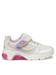 Geox Sneakersy J Fadinlight J55M4A 0KNGN C0653 D Biały. Białe buty sportowe dziewczęce Geox, bez wzorów, ze skóry, bez zapięcia. Za 199.99 zł.