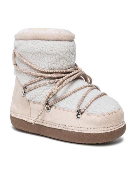 DeeZee Śniegowce WS19002-03 Beżowy. Brązowe śniegowce damskie DeeZee, z materiału. Za 199.99 zł.