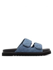 Jenny Fairy Klapki BOXIE HY2304-02 Niebieski. Niebieskie klapki damskie Jenny Fairy, bez wzorów, z materiału, bez obcasa, bez zapięcia. Za 99.99 zł.