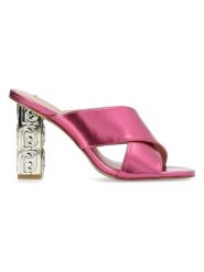 Liu Jo Klapki w kolorze różowym rozmiar: 39. Różowe klapki damskie Liu Jo, bez wzorów, z otwartym noskiem, bez obcasa, bez zapięcia. Za 411.45 zł.