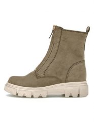 Gabor Skórzane botki zimowe w kolorze khaki rozmiar: 40. Brązowe botki damskie Gabor, na zimę, z zamszu, eleganckie, bez obcasa, bez zapięcia. Za 232.78 zł.