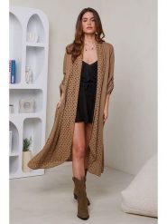 Rodier Lin Lniany kardigan w kolorze karmelowym rozmiar: XL/XXL. Brązowe kardigany damskie Rodier Lin, xl, bez wzorów, ze lnu. Za 175.67 zł.