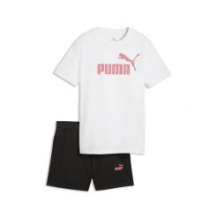 Młodzieżowy zestaw Essentials z koszulką i szortami z logo No.1 PUMA. Biała bluzki damskie Puma, m, bez wzorów, z gumy, bez kołnierzyka, bez ramiączek. Za 169.00 zł.