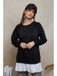 Plume Bluza "Nature" w kolorze czarnym rozmiar: M. Czarne bluzy damskie Plume, m, bez wzorów, bez kaptura. Za 162.49 zł.