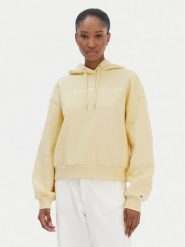 Tommy Hilfiger Bluza Corp Logo WW0WW47832 Żółty Regular Fit. Żółte bluzy damskie Tommy Hilfiger, l, bez wzorów, z bawełny, bez kaptura. Za 399.99 zł.