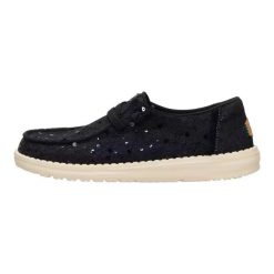 HeyDude Damskie Mokasyny Wendy Sequin Lace. Białe mokasyny damskie Hey dude, z materiału, bez obcasa. Za 329.00 zł.