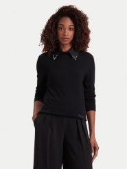 Liu Jo Sweter WF6452 MA16R Czarny Regular Fit. Czarne swetry klasyczne damskie Liu Jo, m, z wiskozy, bez kołnierzyka. Za 649.99 zł.