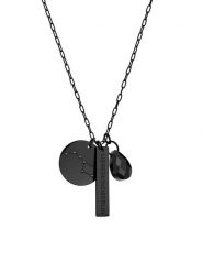 Liebeskind Naszyjnik z zawieszką - dł. 45,5 cm rozmiar: onesize. Czarne naszyjniki damskie Liebeskind, ze stali. Za 200.13 zł.