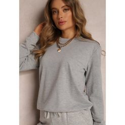 Szara Bluza Sofaris. Szare bluzy damskie Renee, l, bez wzorów, z bawełny, bez kaptura. Za 24.99 zł.