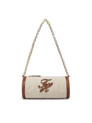 Tommy Hilfiger Torebka Th Elev Summ Chain Bag Canvas AW0AW18635 Beżowy. Brązowe torebki klasyczne damskie Tommy Hilfiger, z materiału, bez dodatków. Za 569.99 zł.