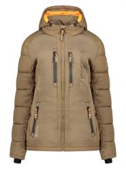 Geographical Norway Kurtka zimowa "Beachwood" w kolorze szarobrązowym rozmiar: XXL. Brązowe kurtki damskie Geographical Norway, na zimę, xxl, z aplikacjami, z puchu, bez kaptura. Za 375.96 zł.