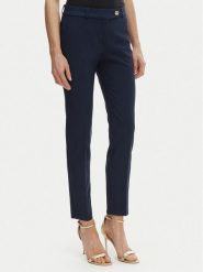 Rinascimento Spodnie materiałowe CFC0128638003 Granatowy Slim Fit. Niebieskie spodnie materiałowe damskie Rinascimento, bez wzorów, z materiału. Za 399.99 zł.