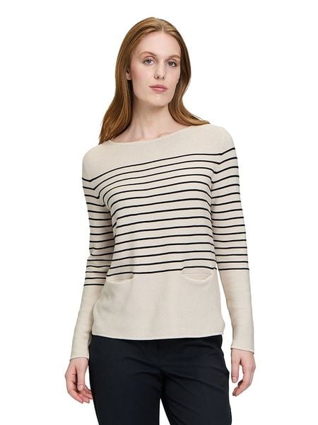 Betty Barclay Sweter w kolorze beżowym rozmiar: 42. Brązowe swetry klasyczne damskie Betty Barclay, ze splotem, bez kołnierzyka. Za 130.99 zł.