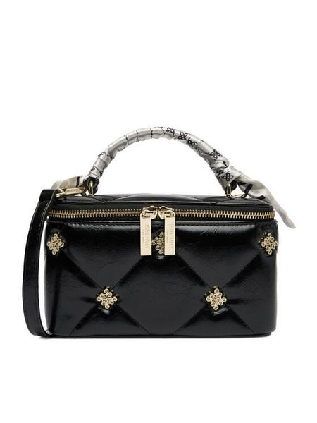 Nine West Torebka EO-Delancey Moon-KS2575-1 Czarny. Czarne kuferki damskie Nine West, bez wzorów, bez dodatków. Za 259.99 zł.
