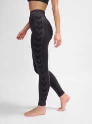 Rajstopy damskie Hummel hmlci mid waist. Czarne rajstopy Hummel, bez wzorów, z materiału. Za 219.50 zł.
