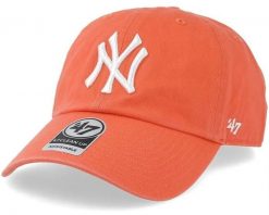 New York Clean Up Lifestyle Czapka baseballowa Regulowana Grejpfrutowy. Brązowe czapki z daszkiem damskie 47 Brand, bez wzorów, z bawełny. Za 138.02 zł.