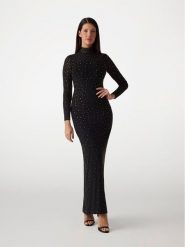 Marciano Guess Sukienka 171285 Czarny Classic Fit. Czarne sukienki damskie Marciano Guess, z aplikacjami, z syntetyku, wizytowe, bez ramiączek. Za 1,079.00 zł.
