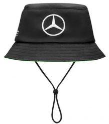 Czapka bucket Mercedes-AMG Petronas F1 Team Miami GP czarna. Czarne czapki damskie Erima, bez wzorów, z bawełny. Za 179.99 zł.
