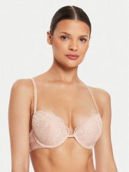 Guess Biustonosz push-up O4YC01 PZ01C Beżowy. Brązowe biustonosze Guess, z aplikacjami, z syntetyku. Za 169.99 zł.