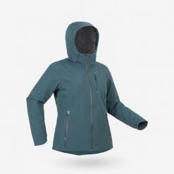 Kurtka narciarska damska Quechua SKP 900. Czarne kurtki damskie QUECHUA, na zimę, l, bez wzorów, z materiału, bez kaptura. Za 879.99 zł.