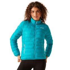 Kurtka ocieplana damska Hillpack II. Niebieskie kurtki damskie Regatta, bez wzorów, z poliamidu, bez kaptura. W wyprzedaży za 223.15 zł.