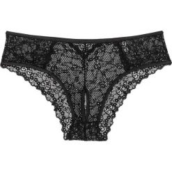 Figi "ouvert" bonprix czarny. Czarne figi bonprix, w koronkowe wzory, z koronki. Za 29.99 zł.