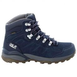 Buty trekkingowe damskie Jack Wolfskin Refugio Texapore Mid. Czarne obuwie trekkingowe damskie Jack Wolfskin, ze skóry, bez zapięcia. Za 419.99 zł.