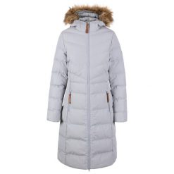 Trespass Audrey - Damska kurtka codzienna Platinum. Szare kurtki damskie Trespass, z aplikacjami, z puchu, bez kaptura. W wyprzedaży za 468.25 zł.