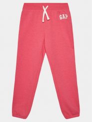 Gap Spodnie dresowe 482442-01 Różowy Regular Fit. Czerwone spodnie dresowe dziewczęce GAP, bez wzorów, z bawełny. Za 79.99 zł.
