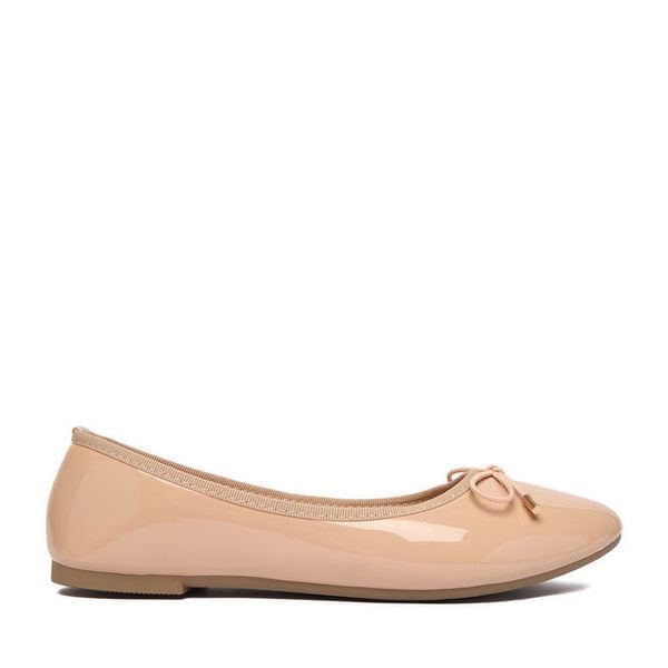 Baleriny JENNY. Brązowe balerinki damskie Jenny, bez wzorów. Za 59.99 zł.